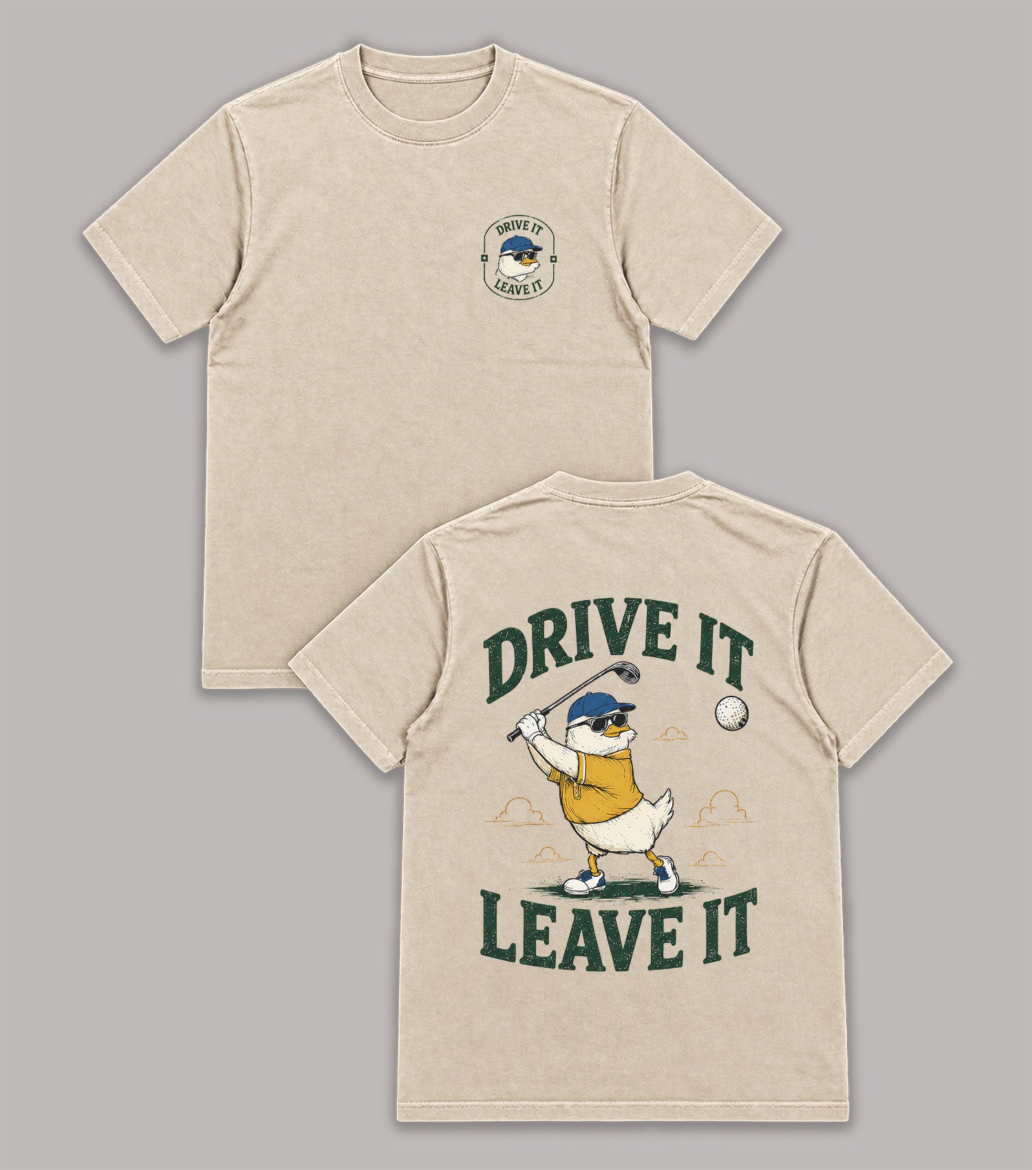 Drive It Leave It Duck Golf T-Shirt