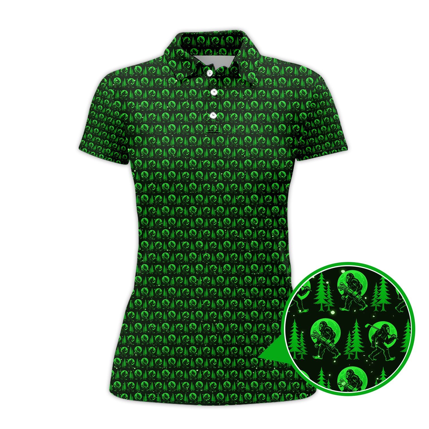 crazy golf gear Bigfoot Golf Pattern Shirt, Funny Sasquatch Golf Polos, Golf Gift for – ThrowVibe