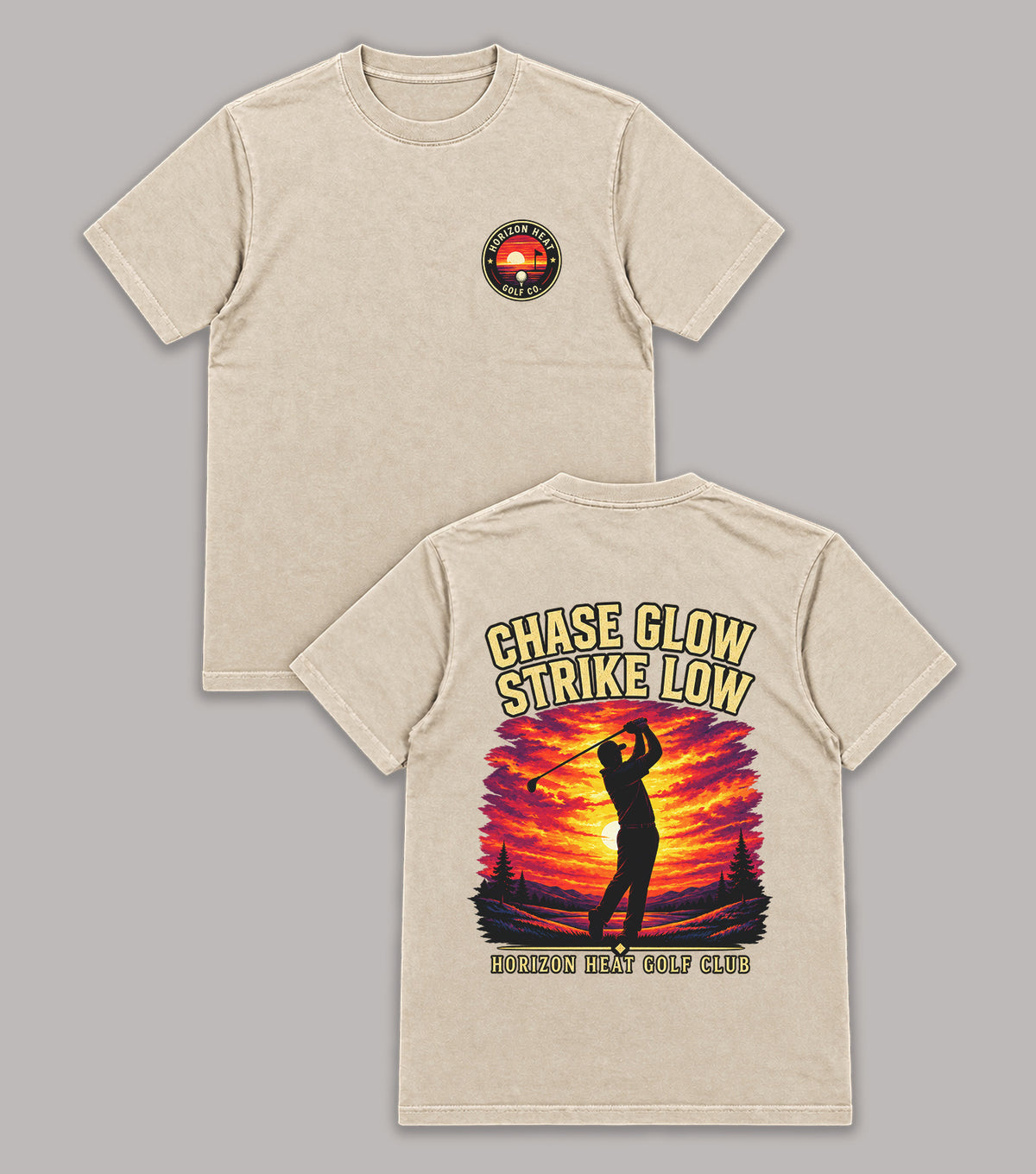 Chase Glow Strike Low Sunset Golf T-Shirt