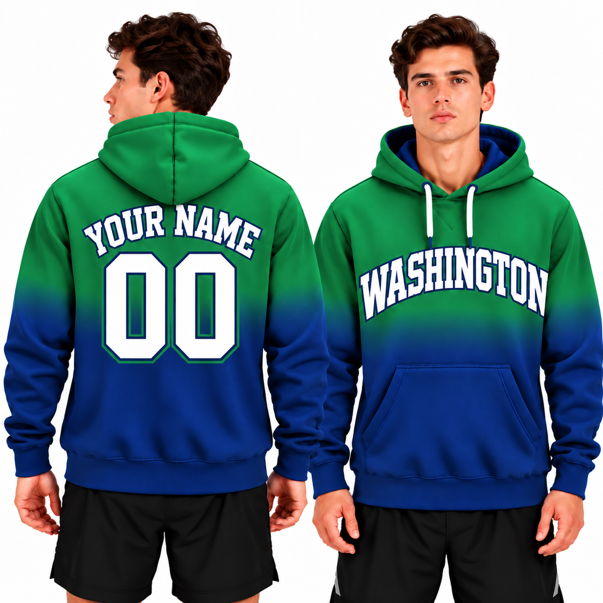 Custom Washington Ombre Hoodie