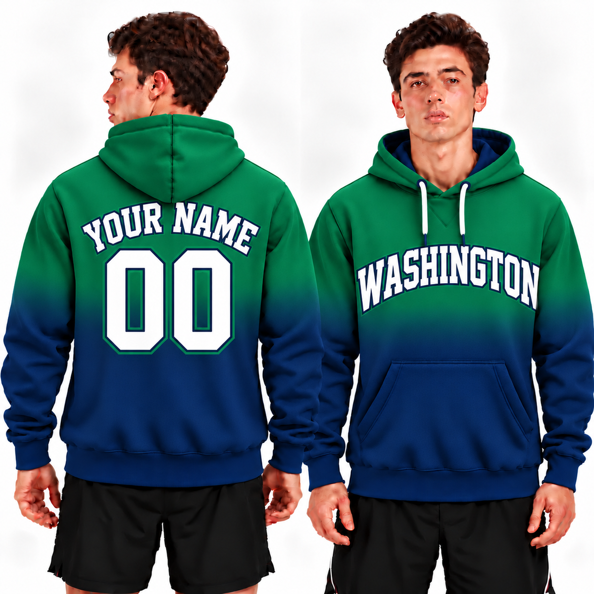 Custom Washington Ombre Hoodie