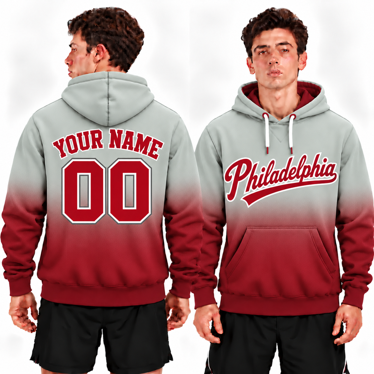 Custom Philadelphia Ombre Hoodie