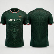Mexico Aztec Heritage football jersey – Green Obsidian Mask Football Fan Sweatshirt, Mexican Pride Gift Hoodie