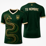 Custom Mexico Quetzalcoatl Football Jersey – Personalized Feathered Serpent Heritage Fan Shirt, Mexican Pride Soccer Jersey