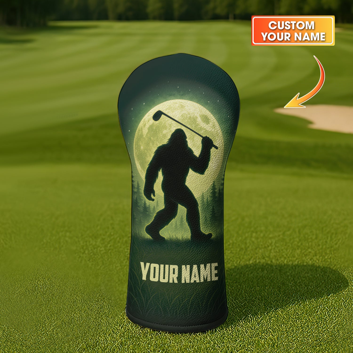 Personalized Golf Headcovers Gift for Men, Bigfoot Golf Head Cover, Gift For Golfers