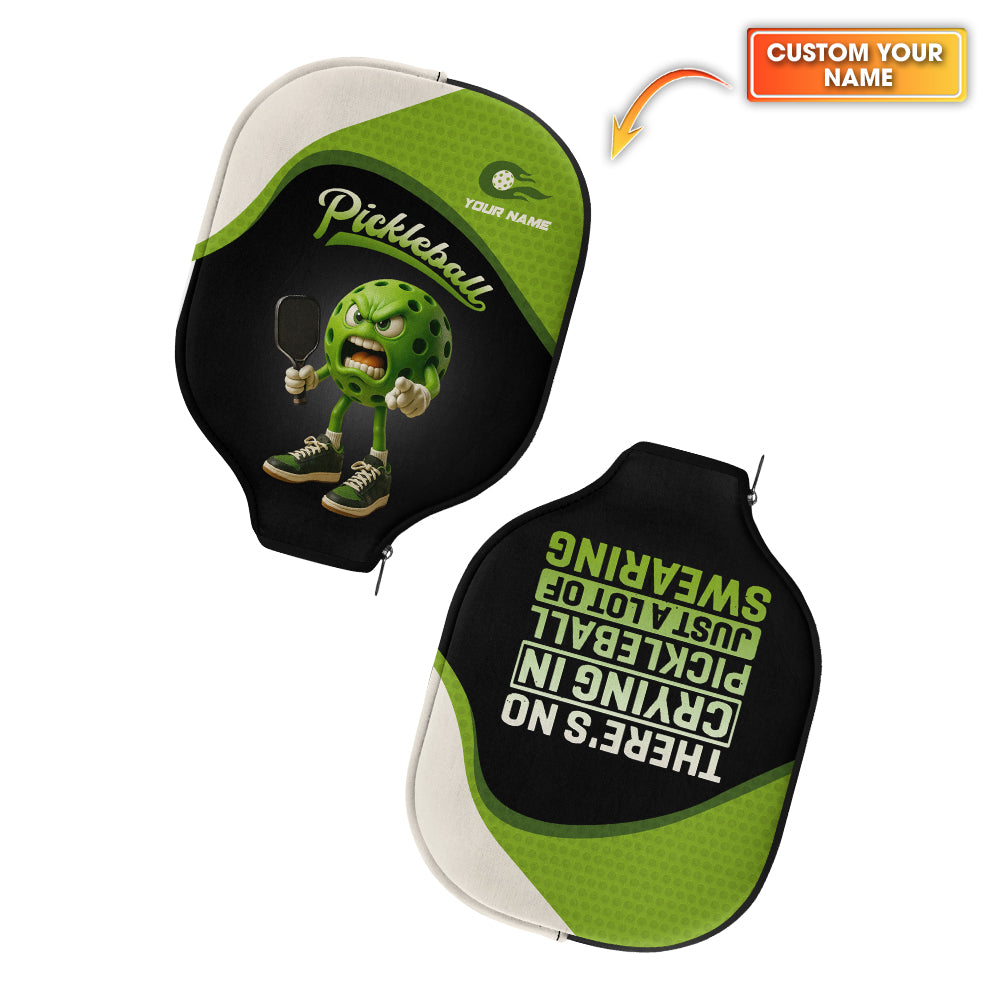No Crying In Custom Pickleball Paddle Cover, Pickleball Set Paddle, Gifts For Pickleball Players