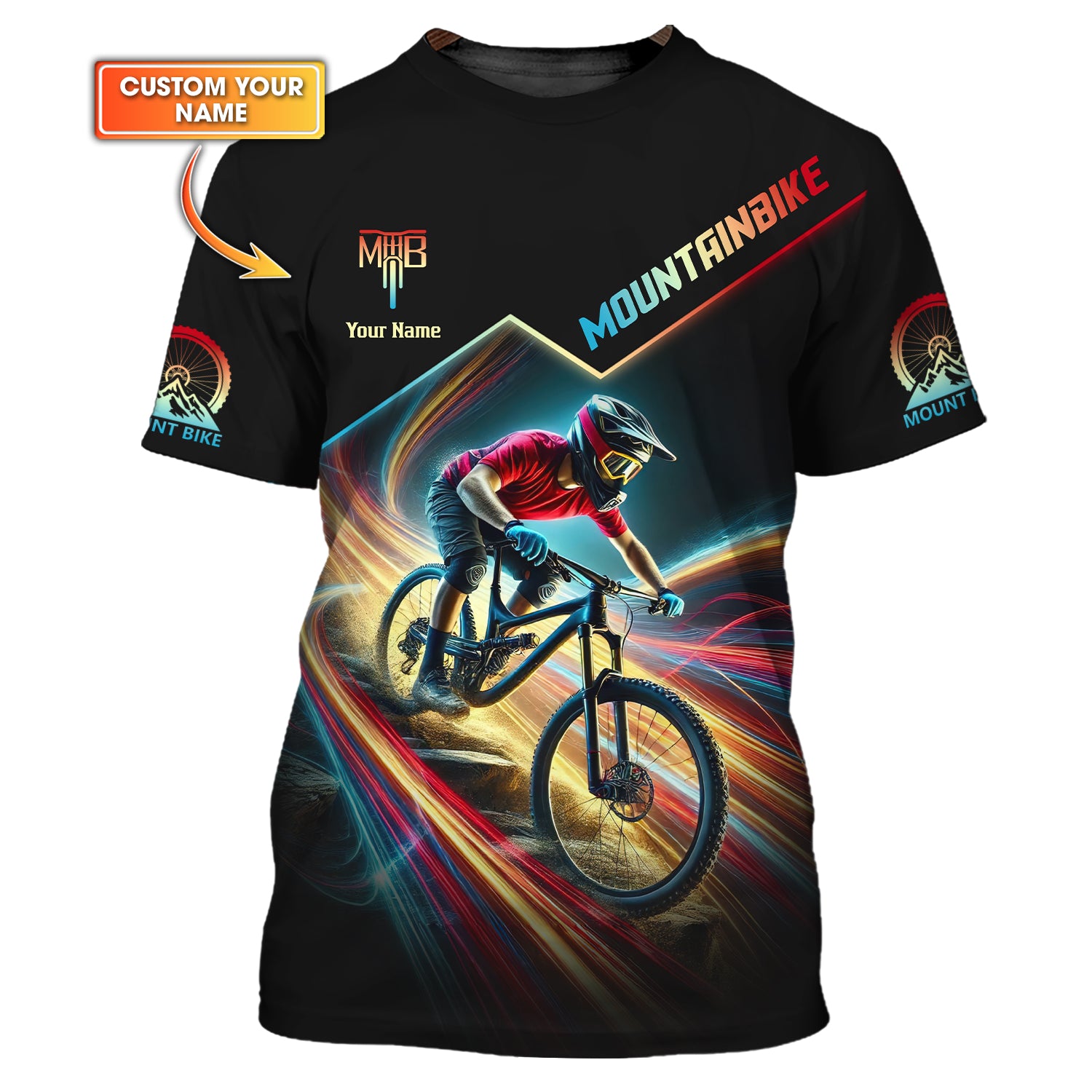 MTB Custom Cycling Shirts 3D T-shirt, MTB Polo Shirt, Custom mtb Jersey, Gift for Cyclists