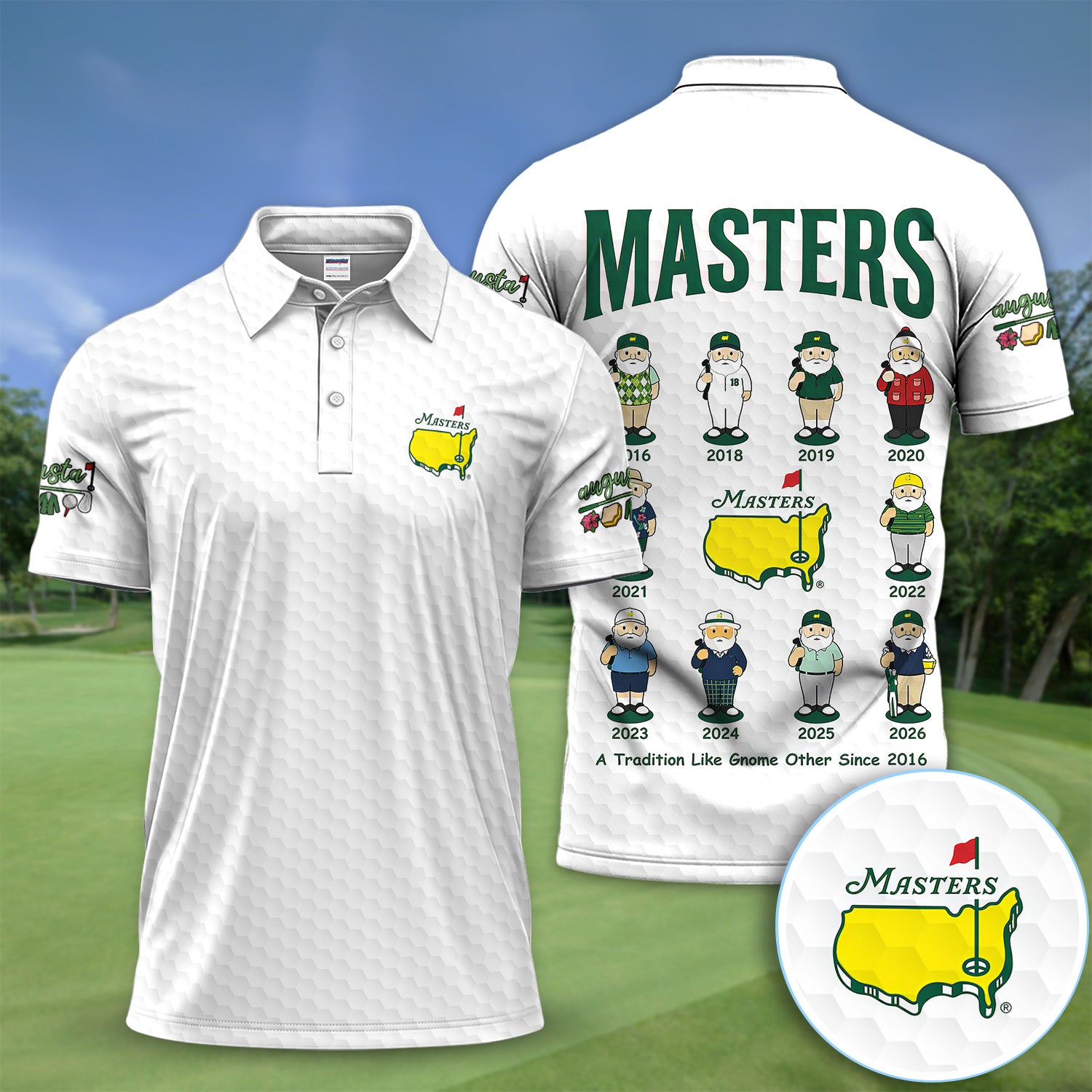 Funny Masters Gnome Augusta Golf Pattern Shirt, Masters Gnome Golf Shirt For Men, Golf Lover Gift