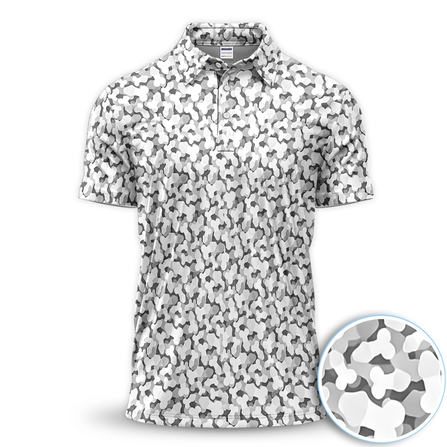 Seamless Penis Print Polo Shirt for Men – Funny Adult Party Shirt