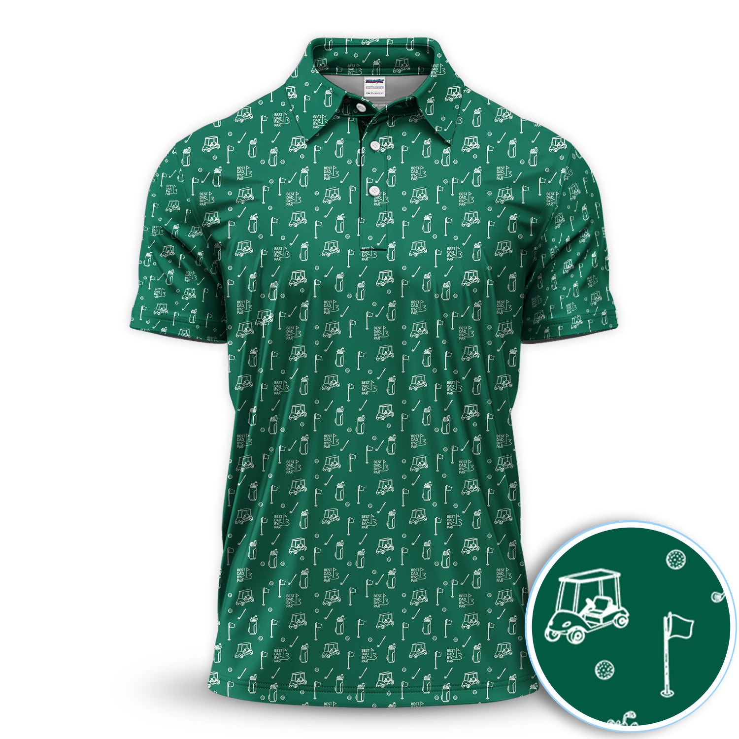 Funny Golf Icons Cart Beer Pattern Golf Shirt, Golf Cart Beer Golf Shirt For Men, Golfer Gift