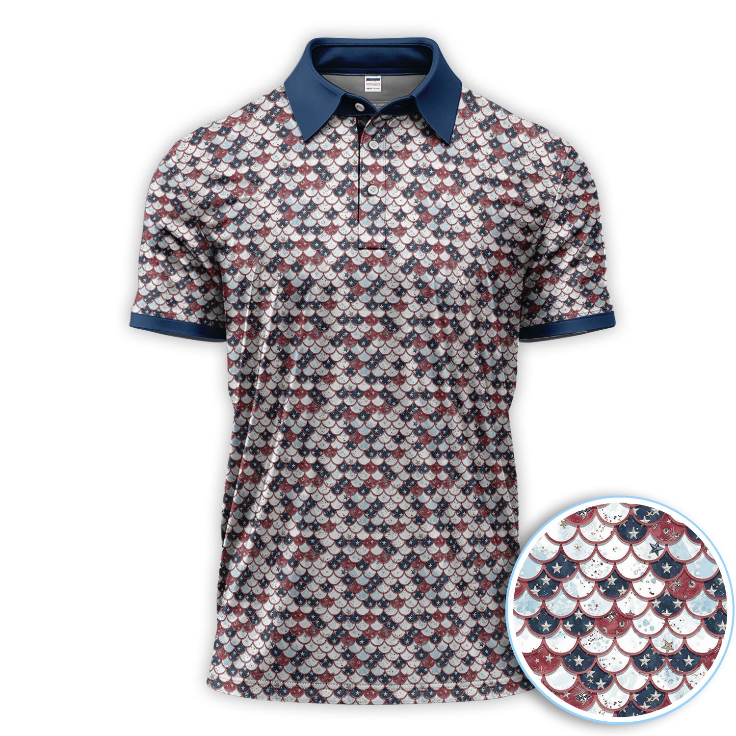 American Tatas Pattern Golf Shirt, Funny Golf Shirt For Men, Golf Gift For Golfer