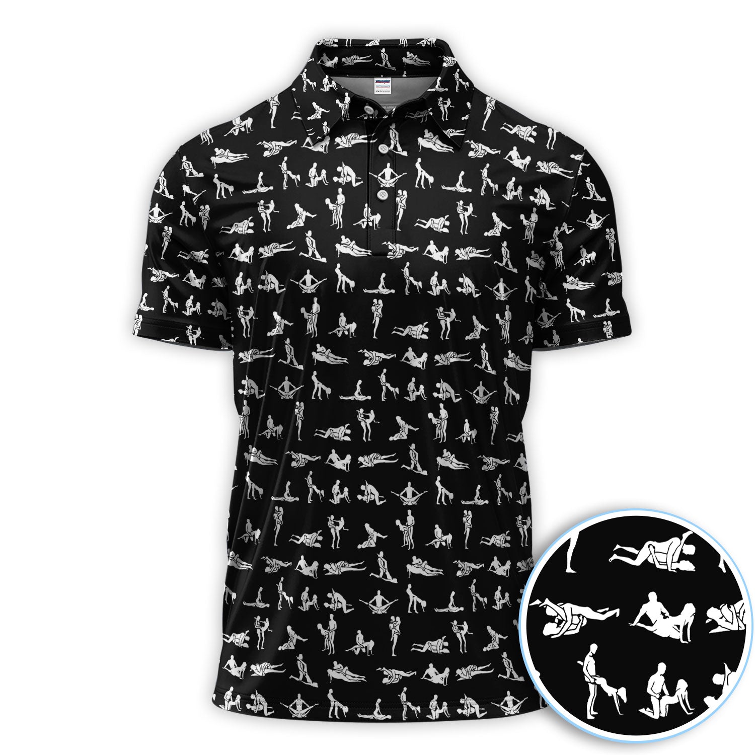 Naughty Couple Golf Polos For Golfer, Sexy Pattern Golf Shirt, Golf Gift For Men