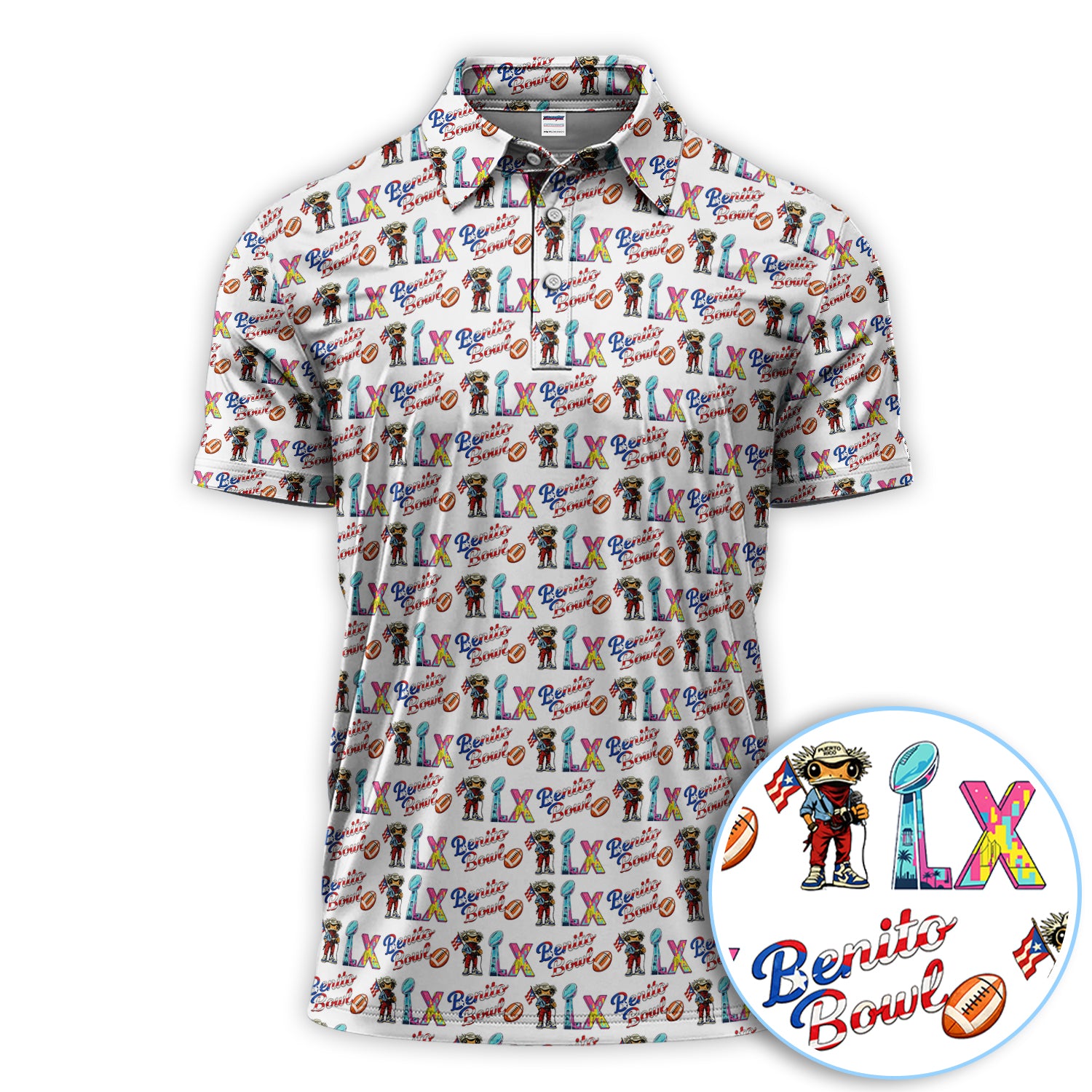Puerto Rico Football Pattern Shirt, Benito Bowl Jersey, Gift For Football Fans
