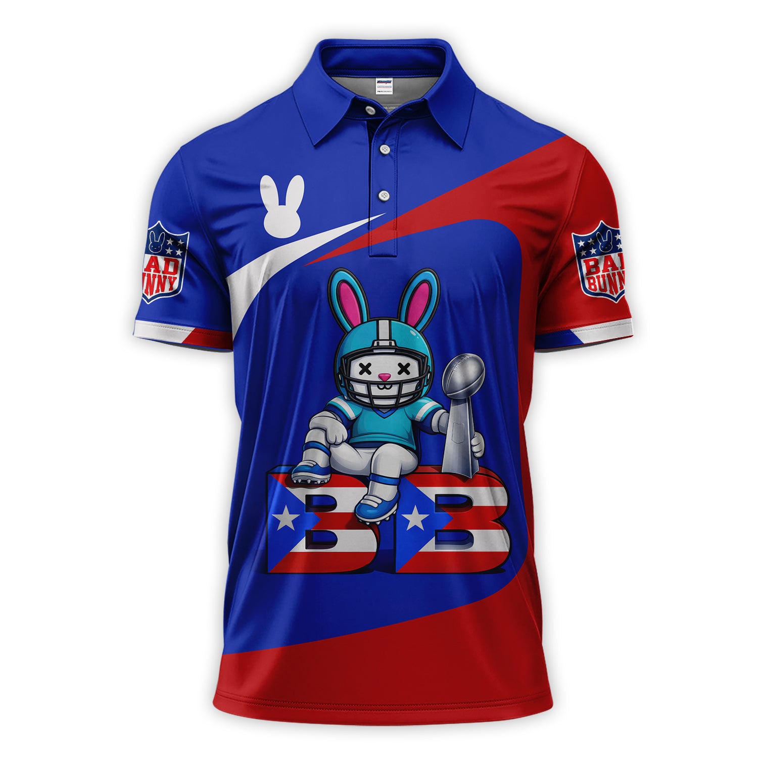 Personalized Name And Number Super Bowl Shirt, Custom Name Bunny Jersey, Gift For Football Lover