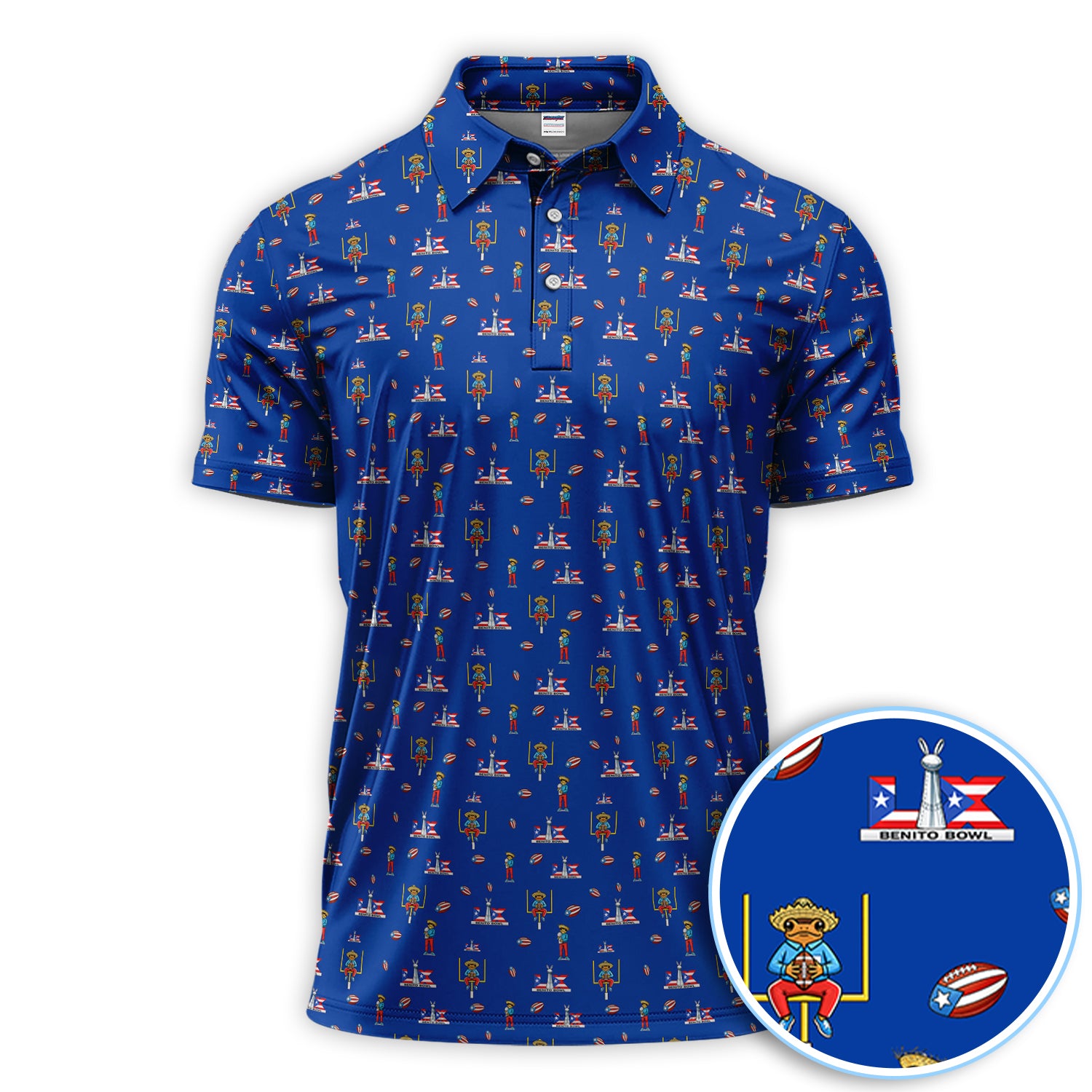 Benito Bowl Pattern Shirt, Puerto Rico Football Jersey, Gift For Football Fans
