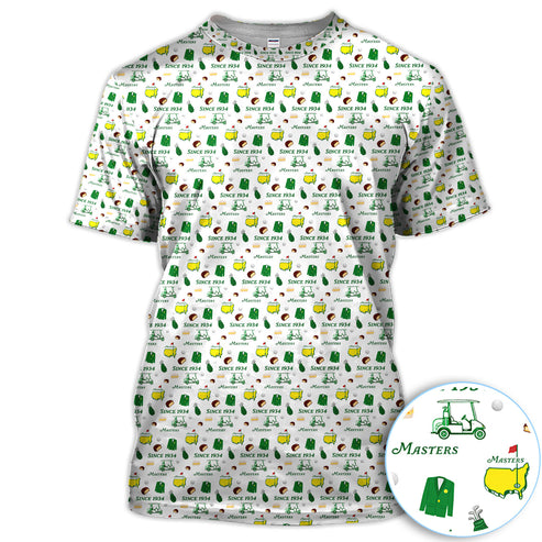 Masters Golf Augusta National Seamless Pattern Golf Polos, Golf Shirt ...