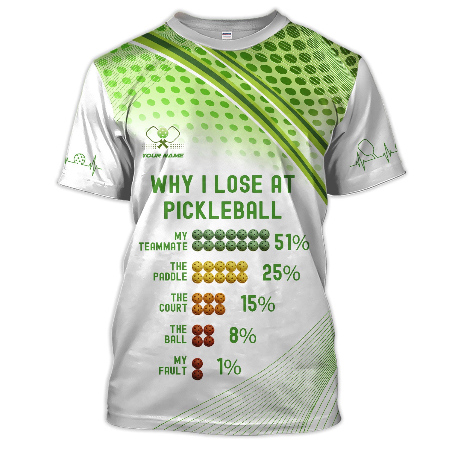 Custom Name Funny Pickleball Shirt, Why I Lose at Pickleball Shirts, Gift For Pickleball Lovers