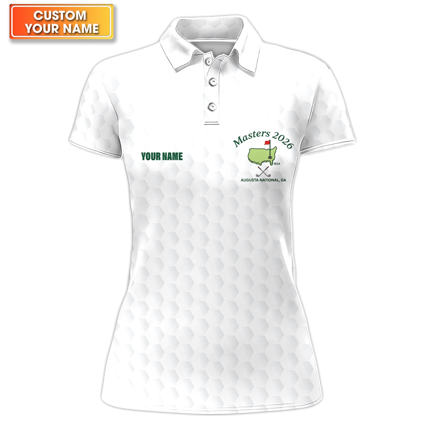 Custom Name Classic Masters Golf Pattern Shirt, Augusta Golf Shirt For Women, Golf Tournament Gift