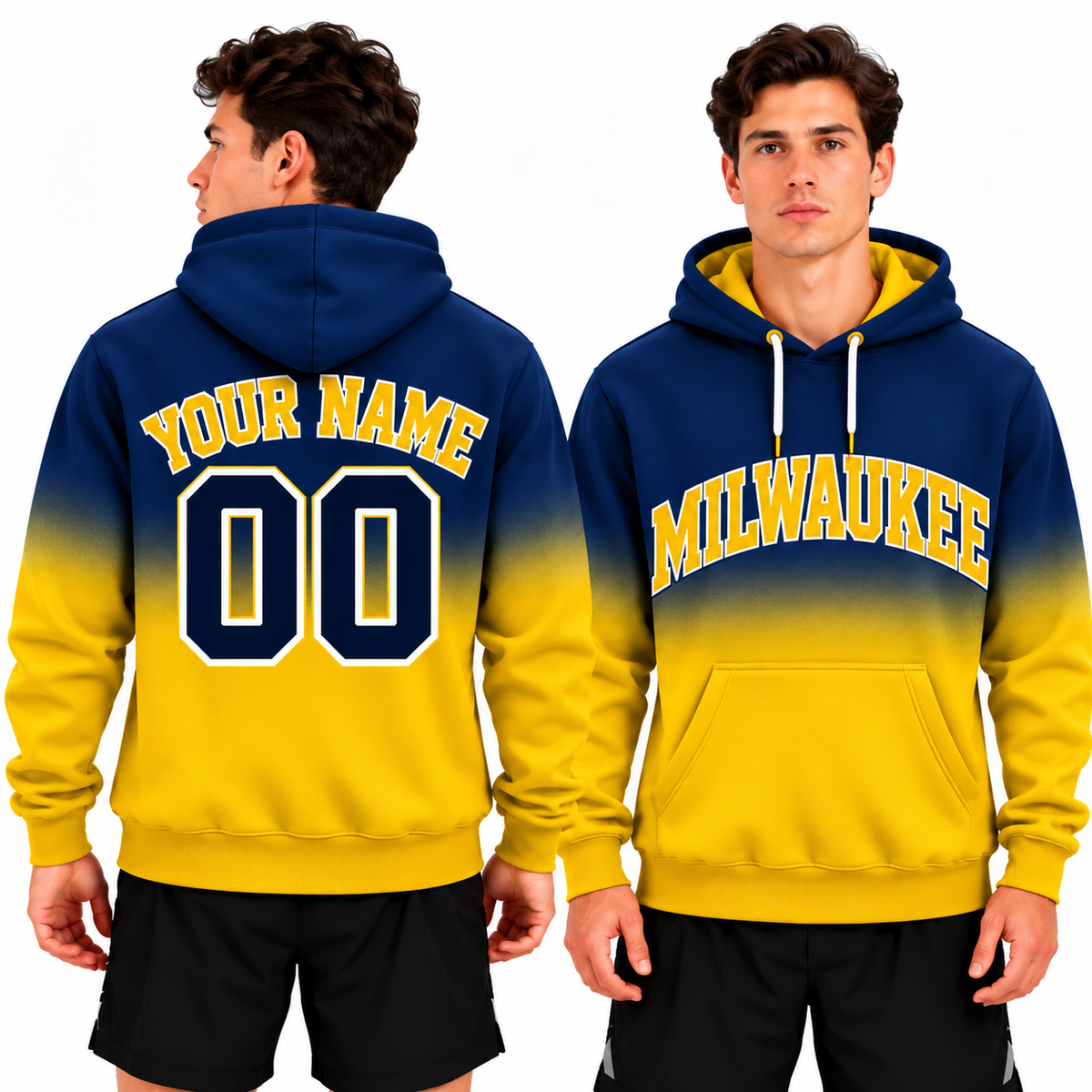 Custom Milwaukee Ombre Hoodie