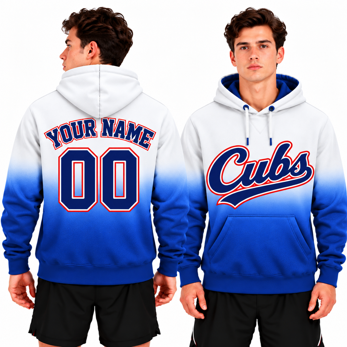 Custom Cubs Ombre Hoodie