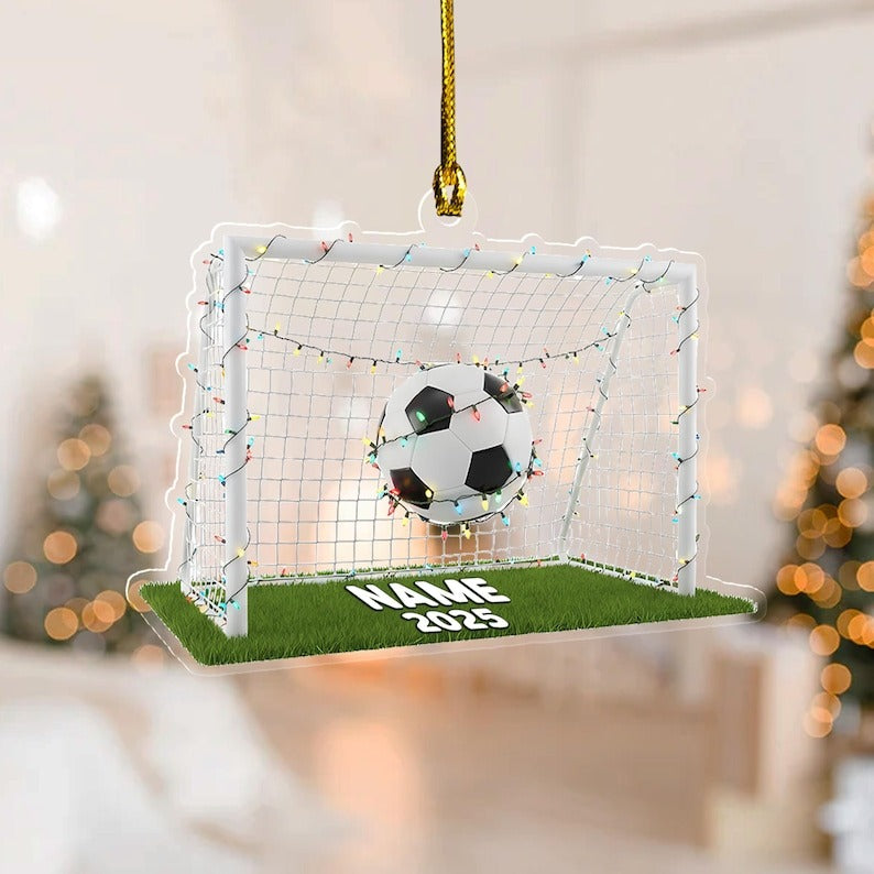 Custom Name Soccer 2025 Ornament, Xmas Football Ornament, Christmas Sports Ornament , Sport Ornament