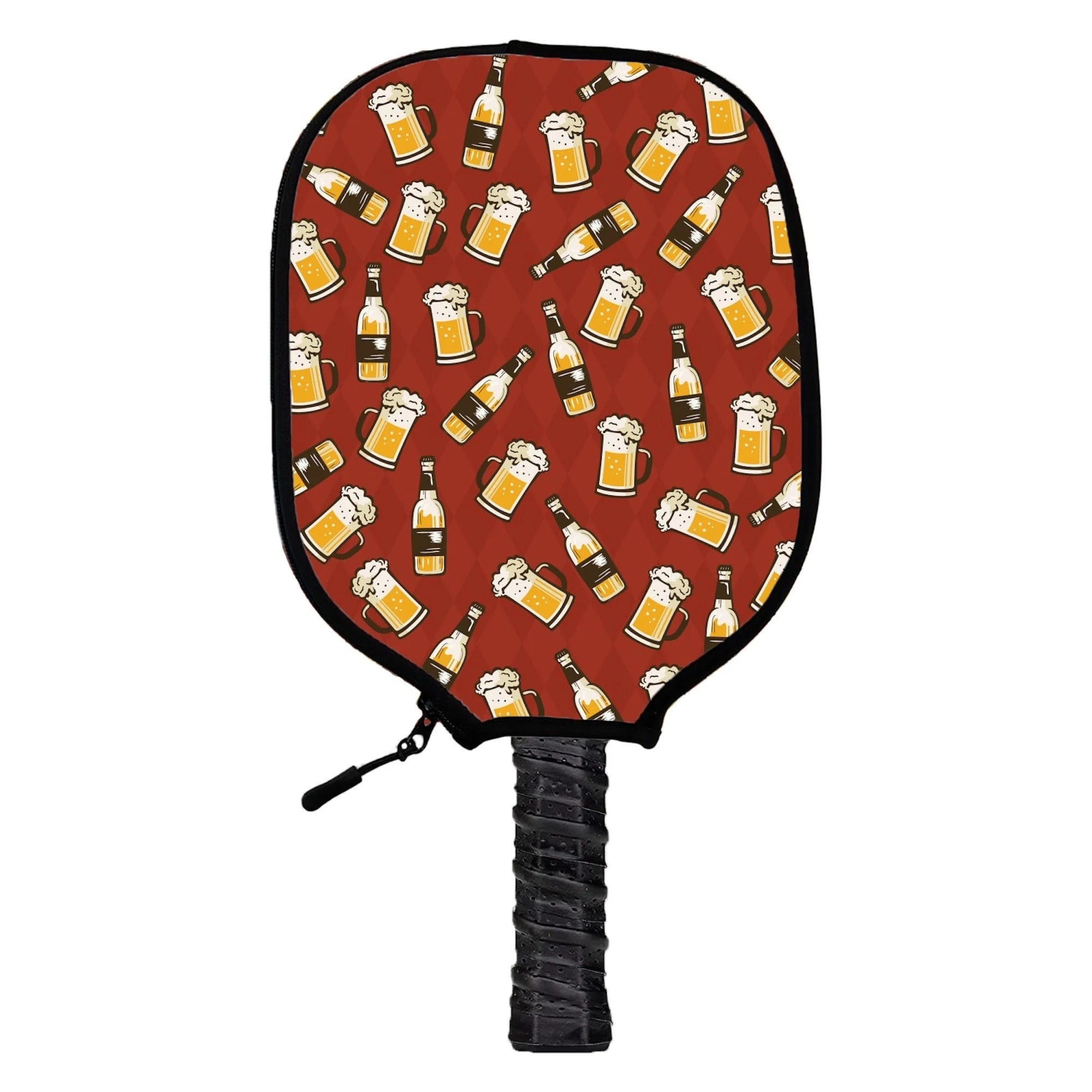 Pickleball Paddles Cover Custom, Funny Beer Pattern Pickleball Paddle Covers, Gift For Pickleball Lover