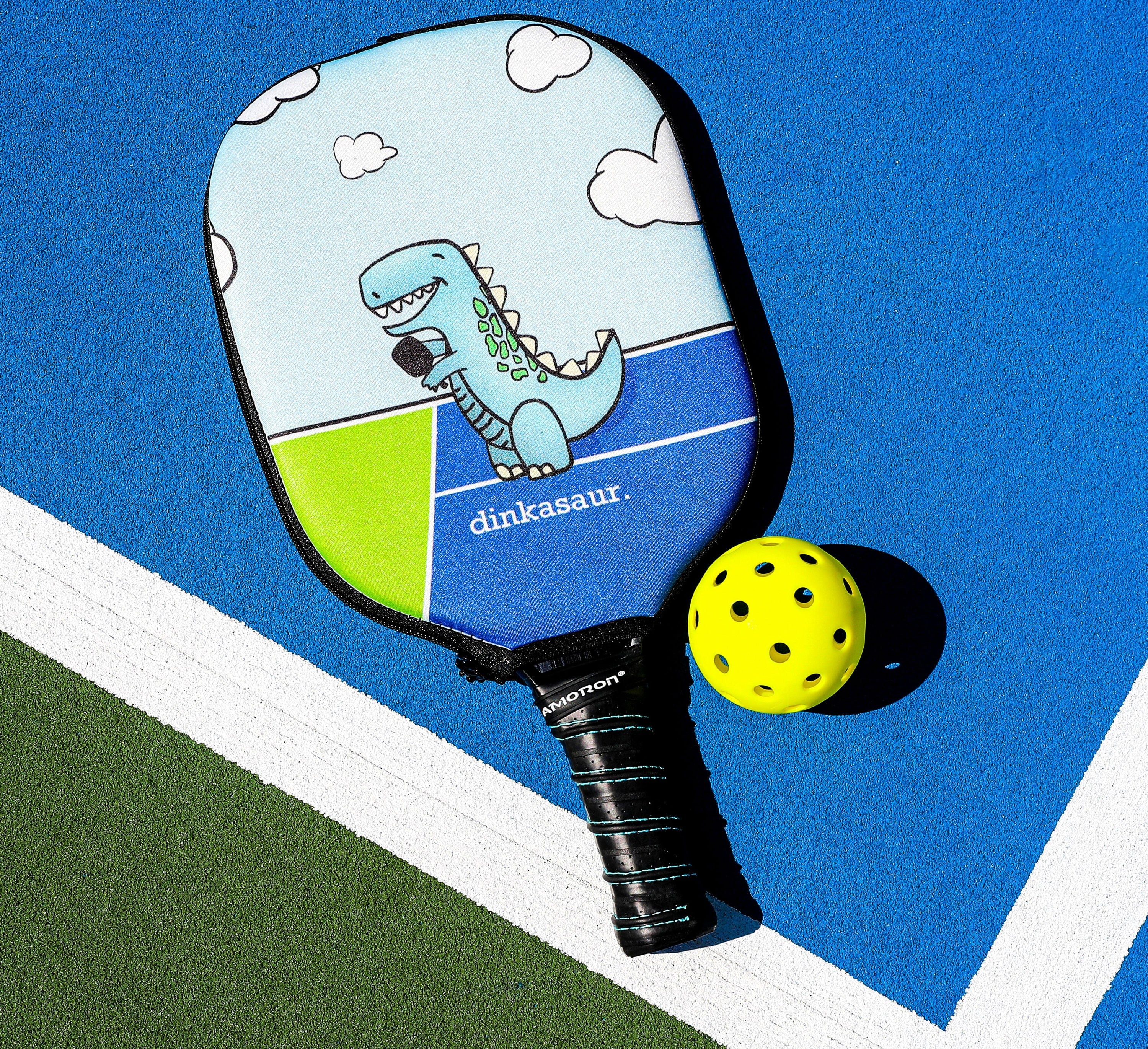 Dinkasaur Pickleball Paddle Cover, Gift Perfect For Pickleball Lover, Pickleball Paddle Covers