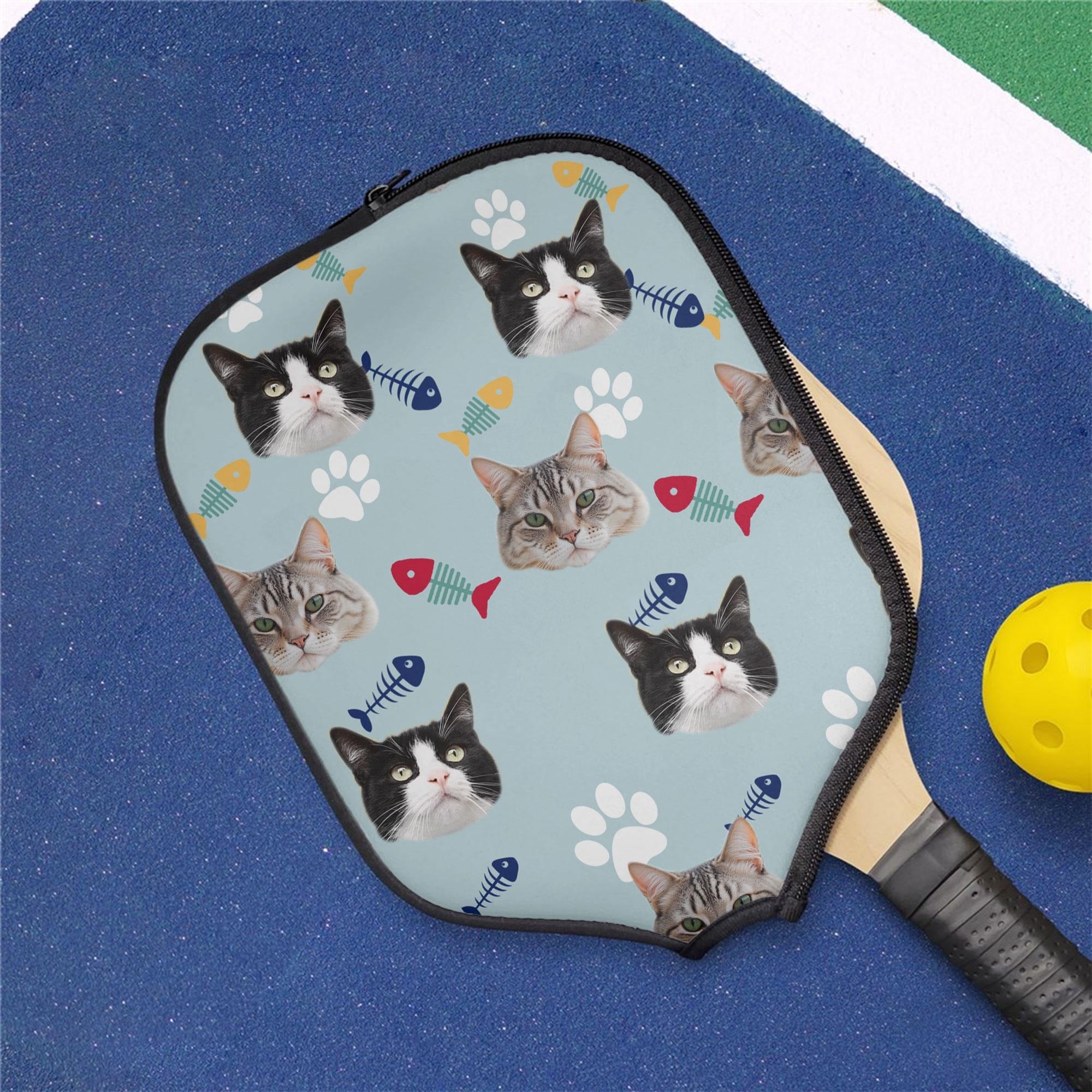 Custom Pickleball Paddles Cover, Custom Pet Pickleball Cover, Personalized Cat Pickleball Cover Cat Lover