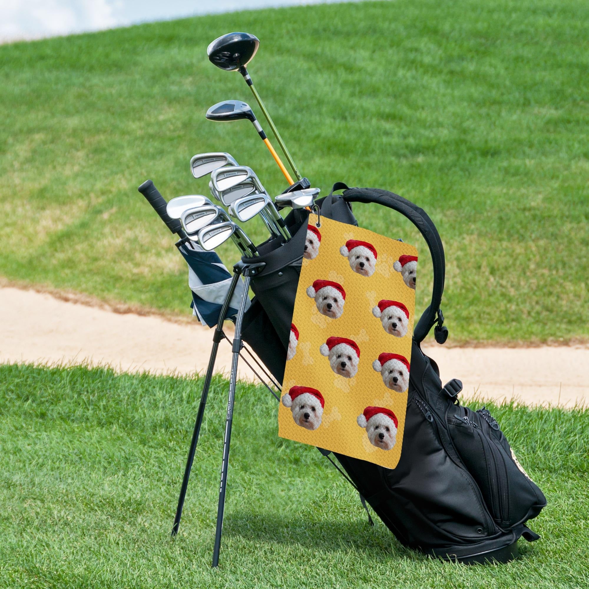 Personalized Golf Towel, Golf Towel with Your Pet Photo, Best Golf Gifts for Golfer