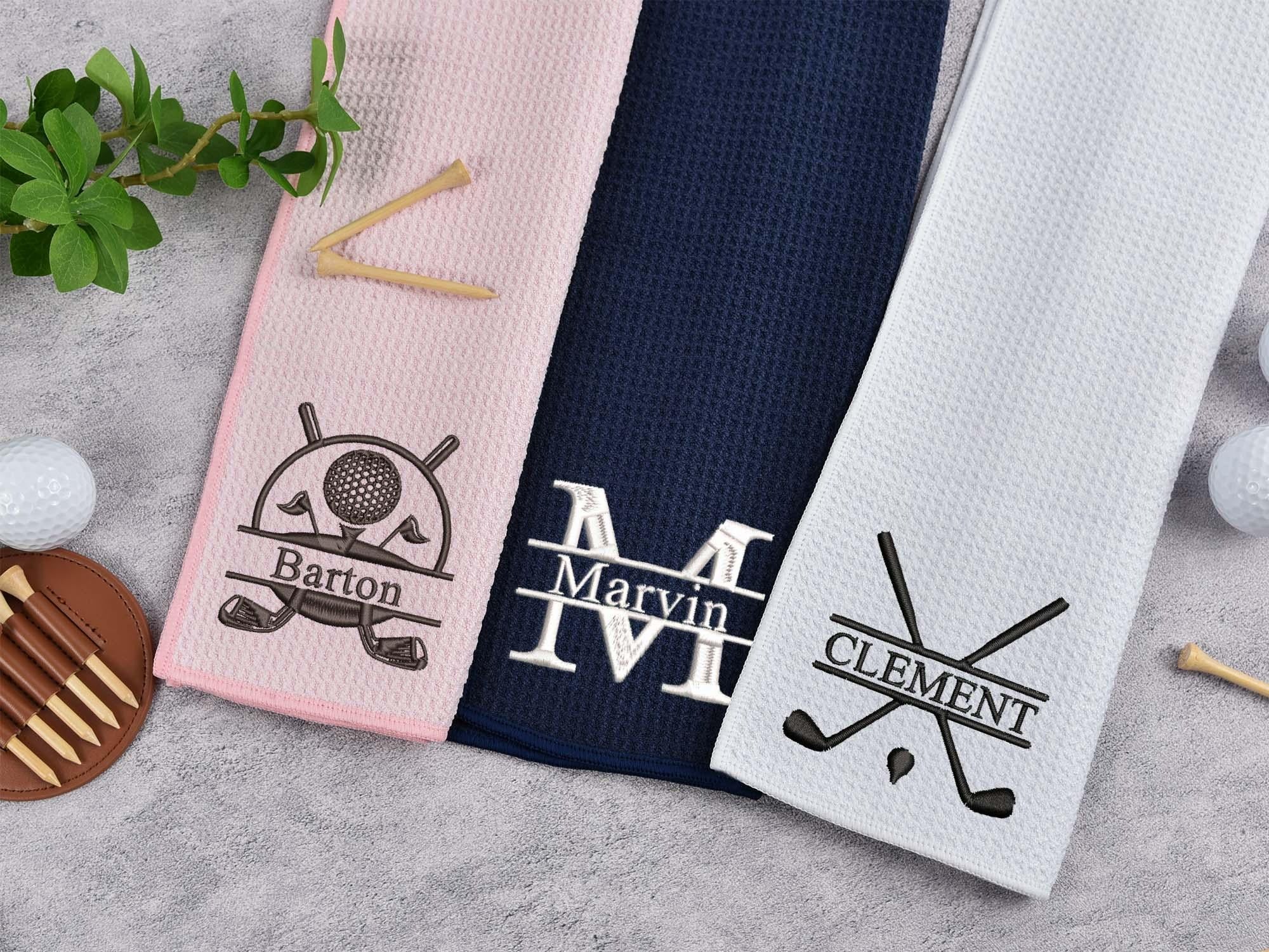 Custom Embroidered Golf Towel, Golf Towel Logo, Personalized Golf Gift
