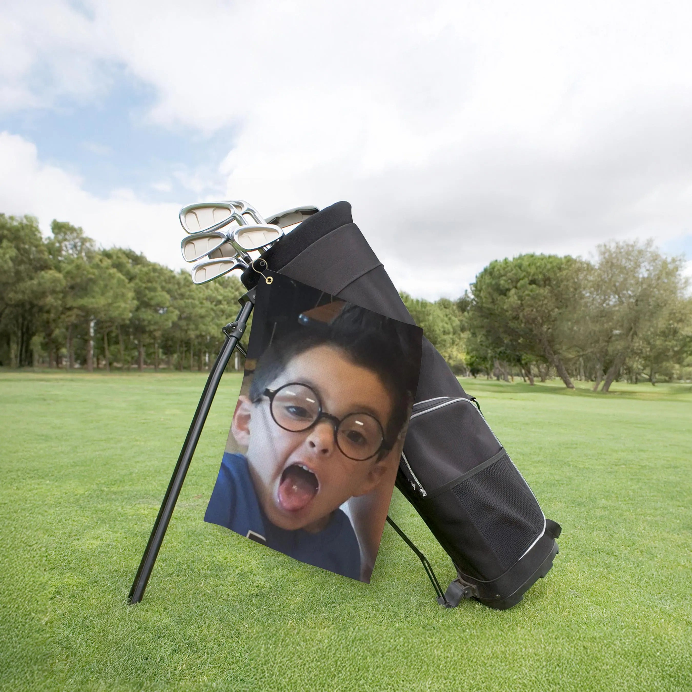 Custom Photo Golf Towel, Golf Towels For Men, Gift for Golfers, Funny Golf Towel