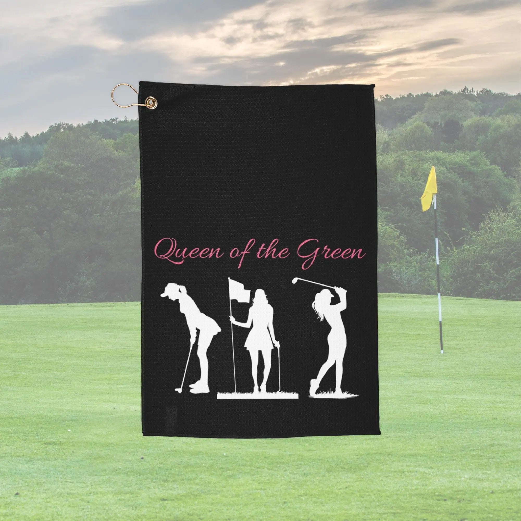 Queen of the Green Golf Towel, Gift for Golfers, Crazy Golf Towels For Women