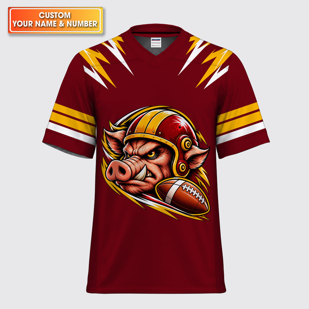 Custom Boar Mascot American Football Jersey